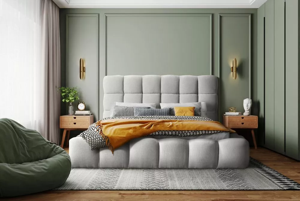 Gulta Boston 3 Standard ar stelāžu Guļamvietas platums: 140 cm, Guļamvietas garums: 200 cm, stelāžas tips: koka, · Gaiši