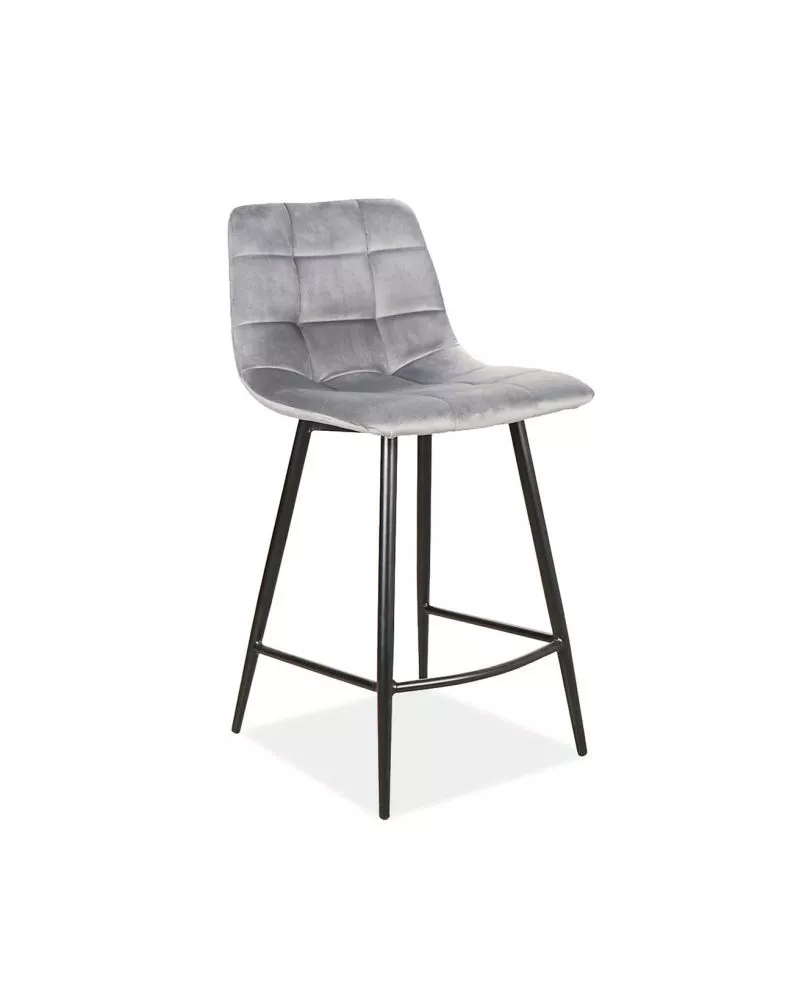 Krēsls Mila H-2 Velvet · Pelēks · 87 × 43 × 40 cm