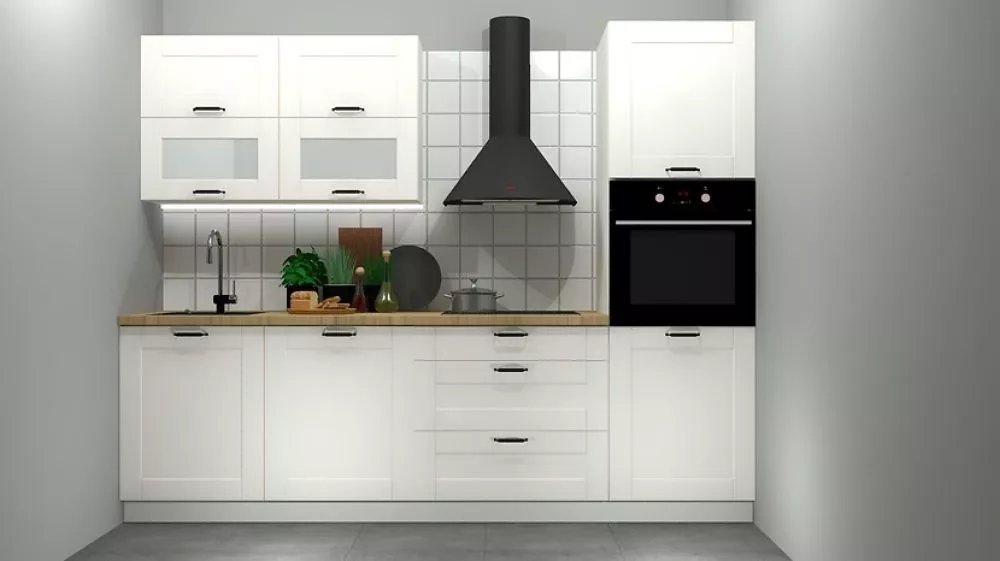 Virtuves komplekts Edan 260 Materiāls : MDF + LKSP plātne, · Balts