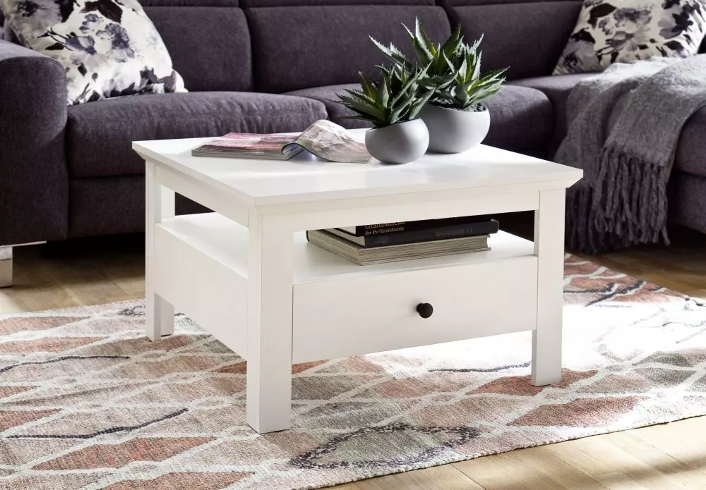 Žurnālgalds Baxter 07 · Balts · 70 × 70 × 45 cm