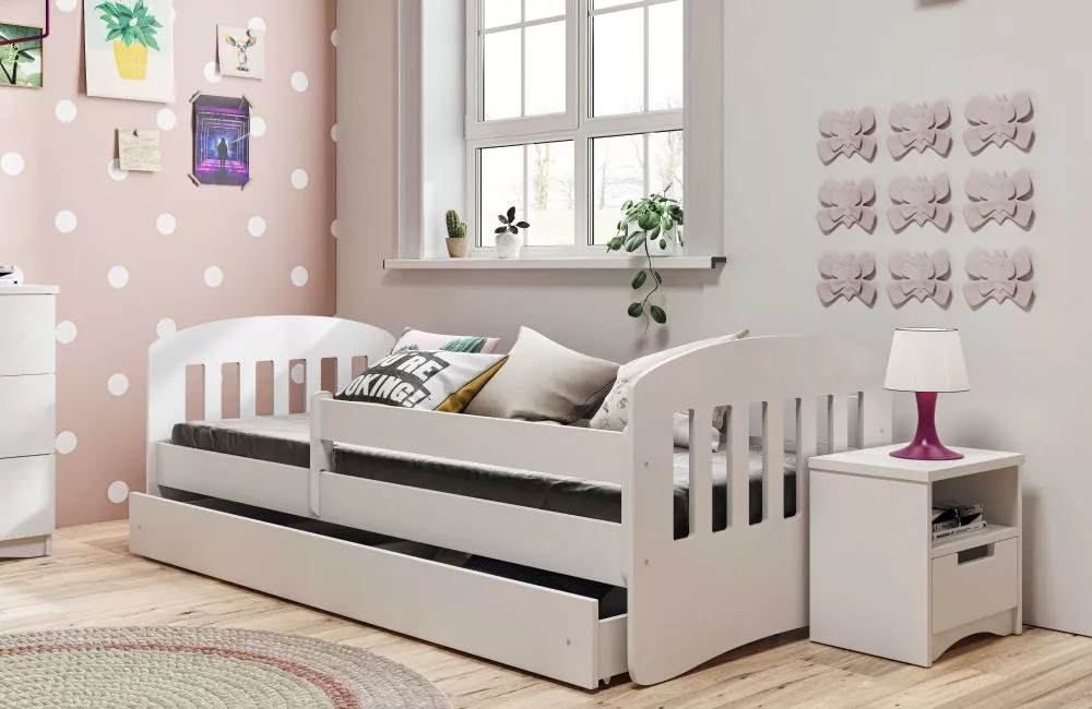 Bērnu gulta Classic 1 Premium ar stelāžu Guļamvietas platums: 80 cm, Guļamvietas garums: 160 cm, · 90 × 164 × 65 cm