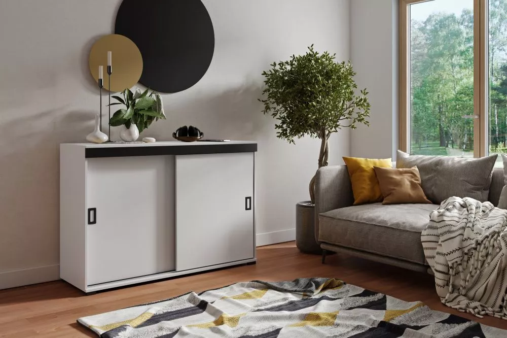 Kumode Retro Classic · Balts · 120 × 45 × 94 cm