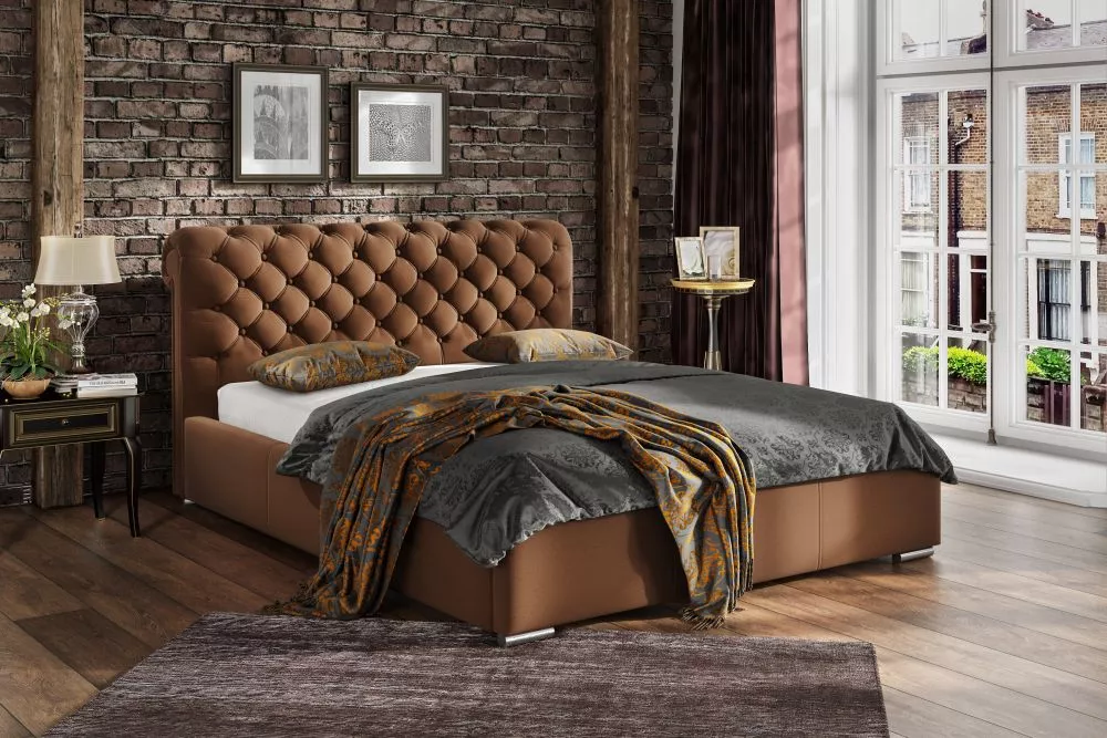Gulta Manchester Premium Standard ar stelāžu Guļamvietas platums: 140 cm, Guļamvietas garums: 200 cm, stelāžas tips: met
