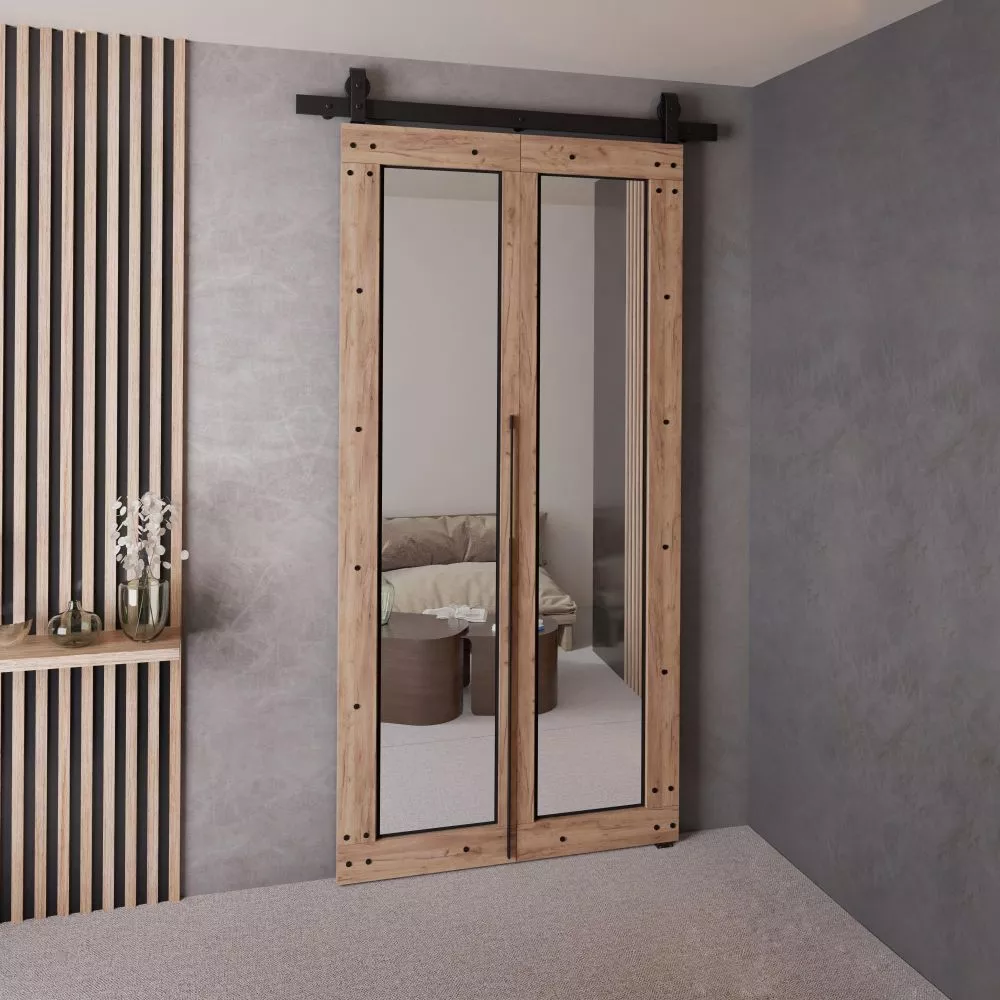 Bīdāmās durvis Qudio Loft-8 · Ozols craft zelts · 86 × 205 cm