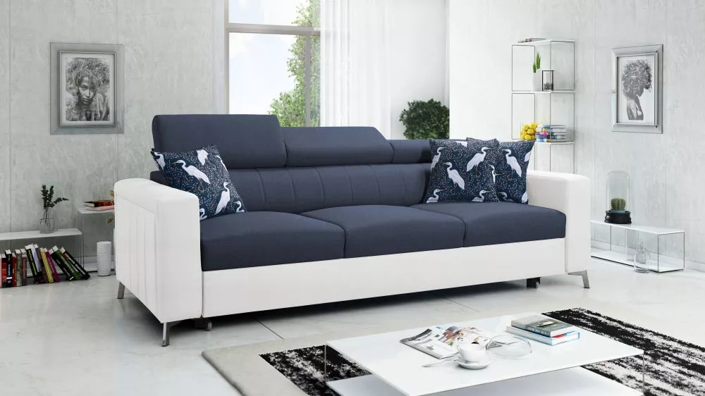 Dīvāns Baltico Premium Sofa Standard · Gaiši zils + balts · 99 × 236 × 83 cm