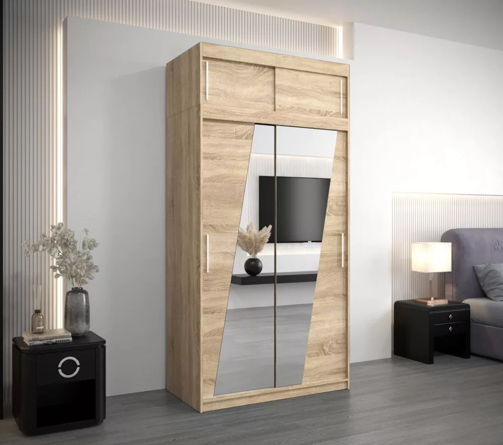 Skapis Rhomb Premium · Sonoma · 120 × 62 × 240 cm
