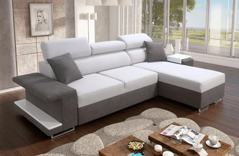 Dīvāns Vector 1 Maxi Standard · Pelēks + tumši pelēks · 182 × 300 × 97 cm