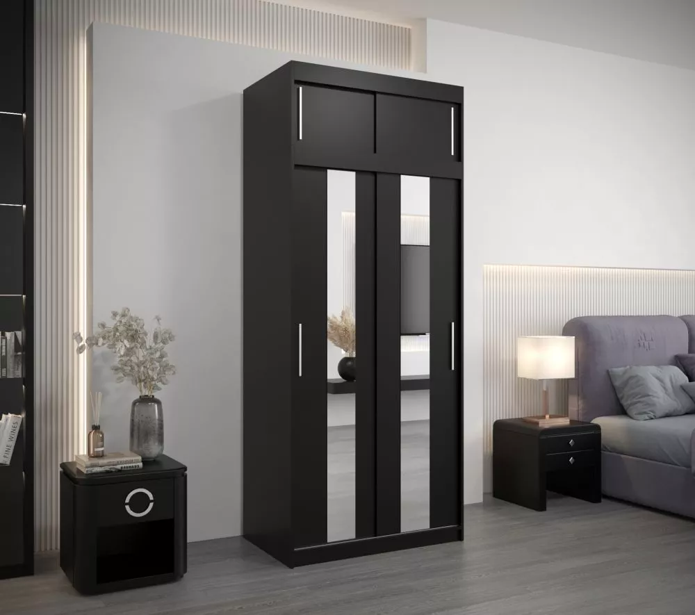 Skapis Pole Premium · Melns · 100 × 62 × 240 cm