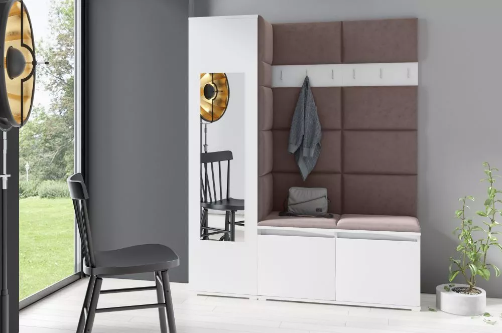 Apavu plaukts Emi 14 Trinity Korpusa krāsa: balts, · 145 × 185 × 40 cm