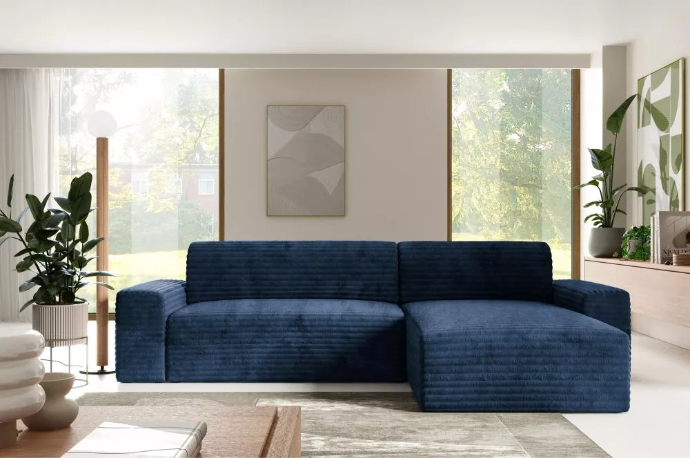 Dīvāns Vivaio L standard · Zils · 185 × 300 × 82 cm