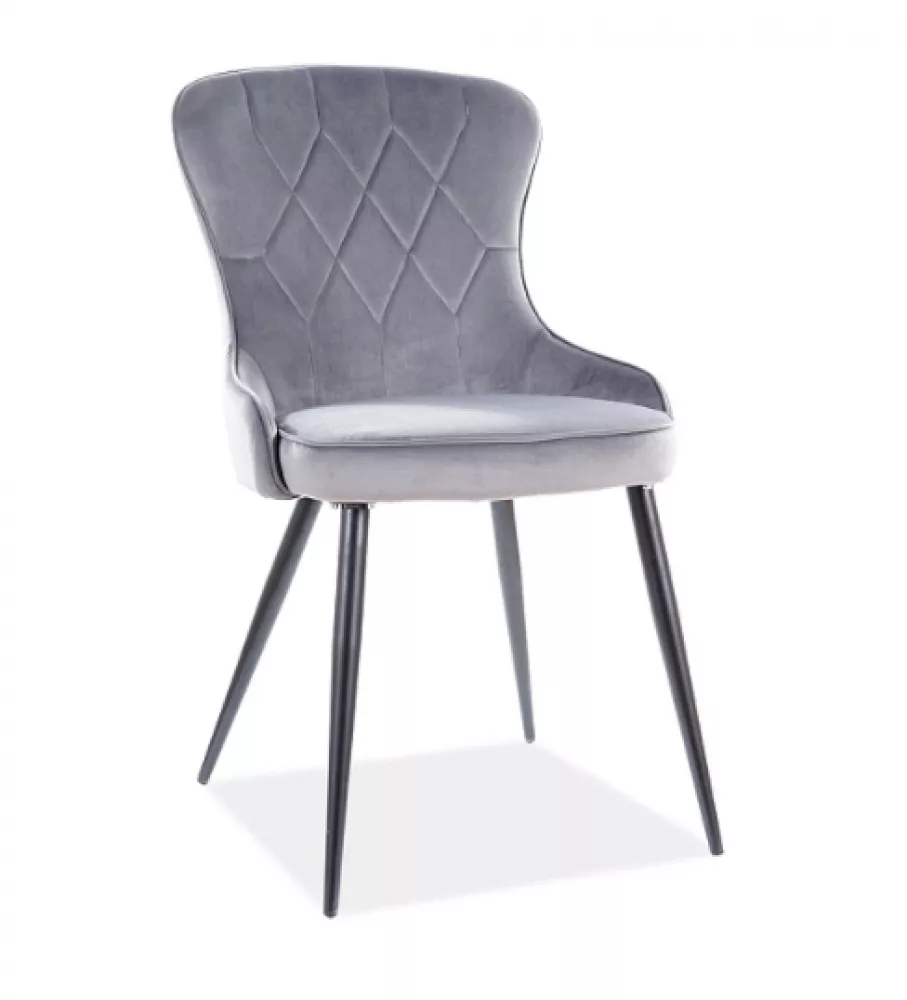 Krēsls Lotus Velvet · Pelēks · 91 × 52 × 45 cm