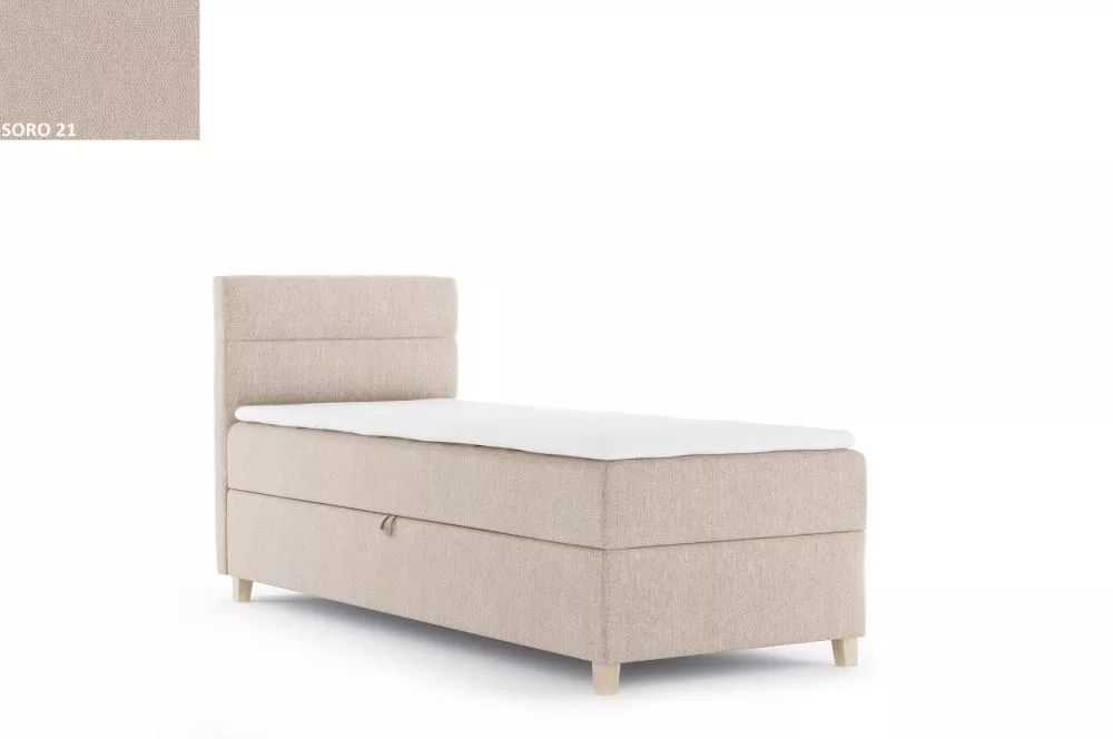 Gulta Letti L Mini Boxspring Standard Guļamvietas platums: 90 cm, Guļamvietas garums: 200 cm, · Bēšs · 93 × 206 × 106 cm