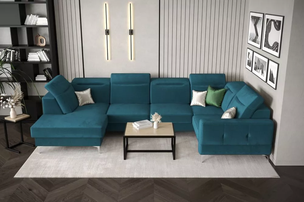 Dīvāns Malibu Max 2 standard · Zils · 182 × 350 × 90 cm