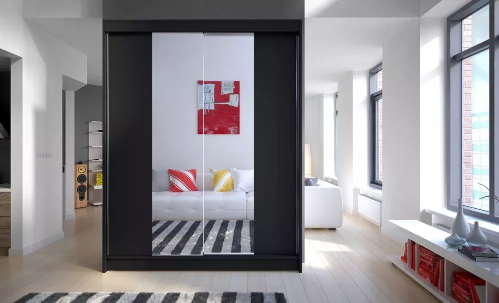 Skapis Fever · Melns · 150 × 58 × 200 cm