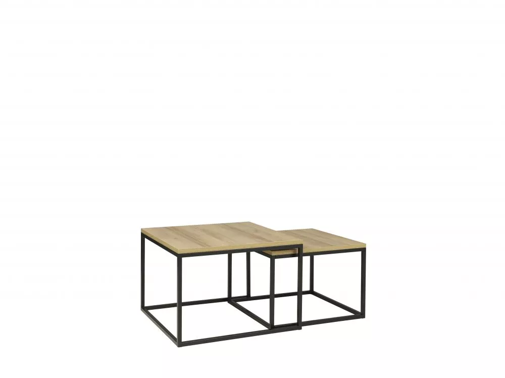 Žurnālgalds Kwadrat Set Korpusa krāsa: ozols riviera, · 70 × 70 × 49 cm
