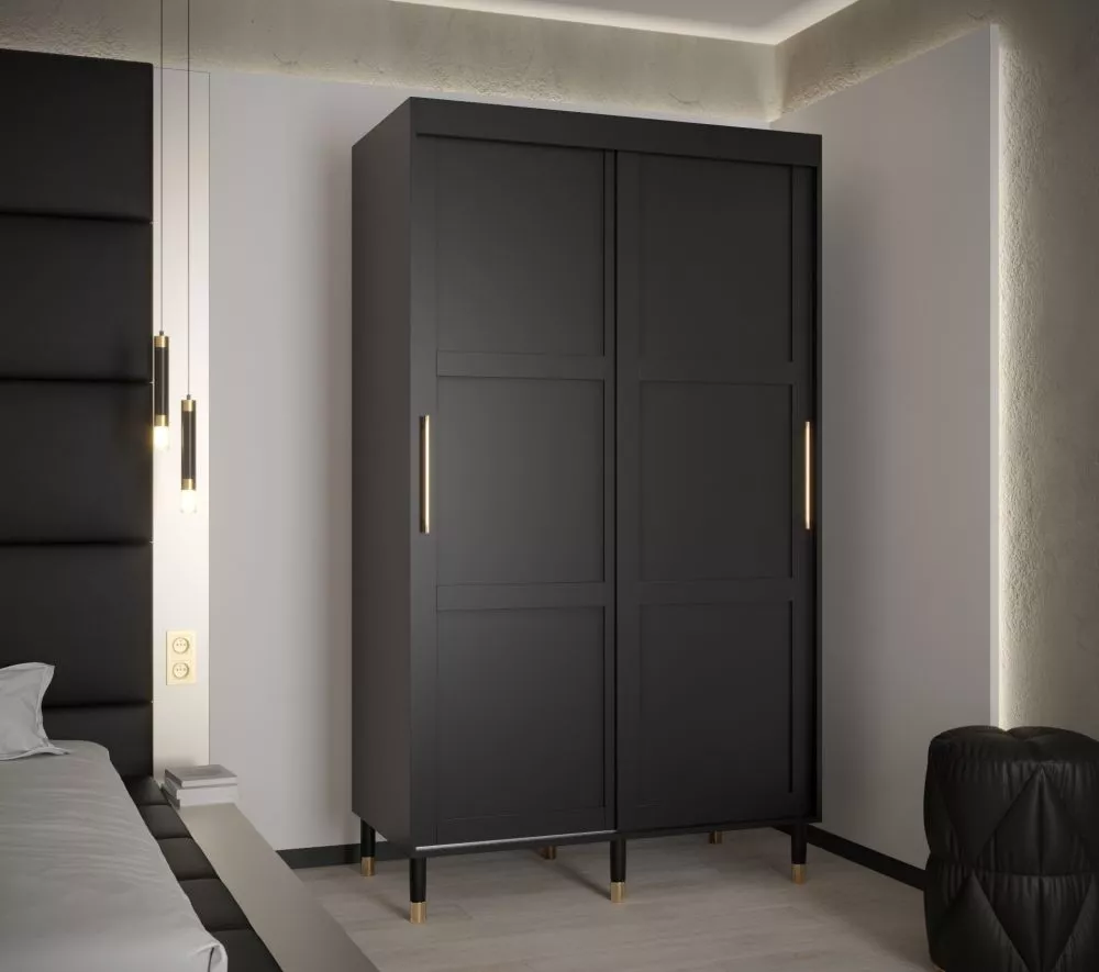 Skapis Calipso Ramiak 1 · Melns · 120 × 62 × 208 cm