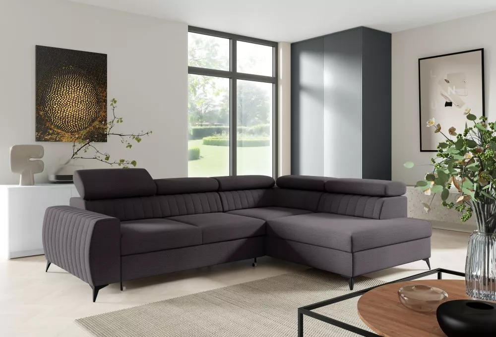 Dīvāns Omega Standard · Melns · 200 × 267 × 77 cm