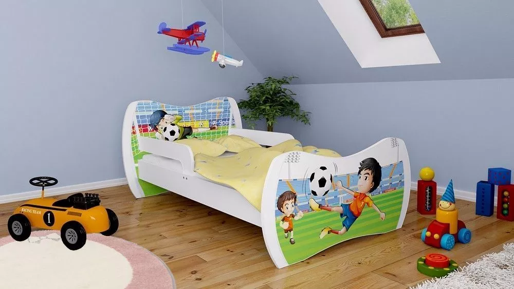 Bērnu gulta Dream L01 140x70 DM27 ar stelāžu Guļamvietas platums: 70 cm, Guļamvietas garums: 140 cm, · 94 × 144 × 71 cm