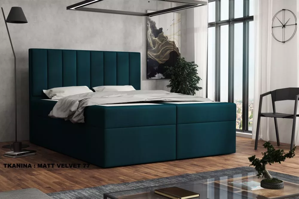 Gulta Silmo Premium Standard Guļamvietas platums: 180 cm, Guļamvietas garums: 200 cm, · tumšs tirkīzs · 182 × 210 × 120 