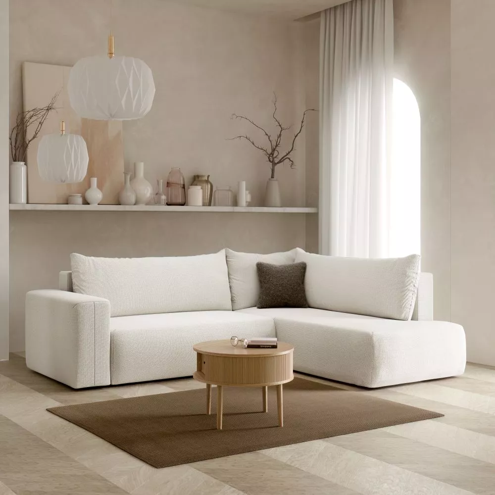 Dīvāns Torretta XL standard · Balts krēms · 200 × 260 × 72 cm