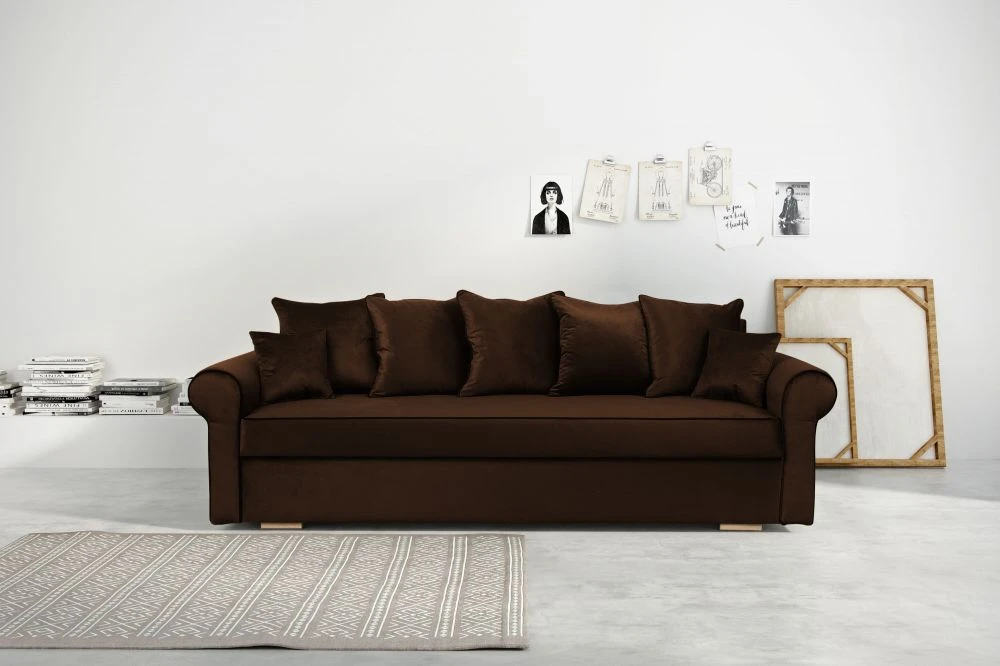 Dīvāns Madera Comfort standard · Tumši brūns · 87 × 237 × 100 cm