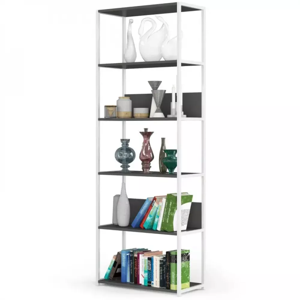 Plaukts Loft White · Pelēks · 70 × 192 × 32 cm