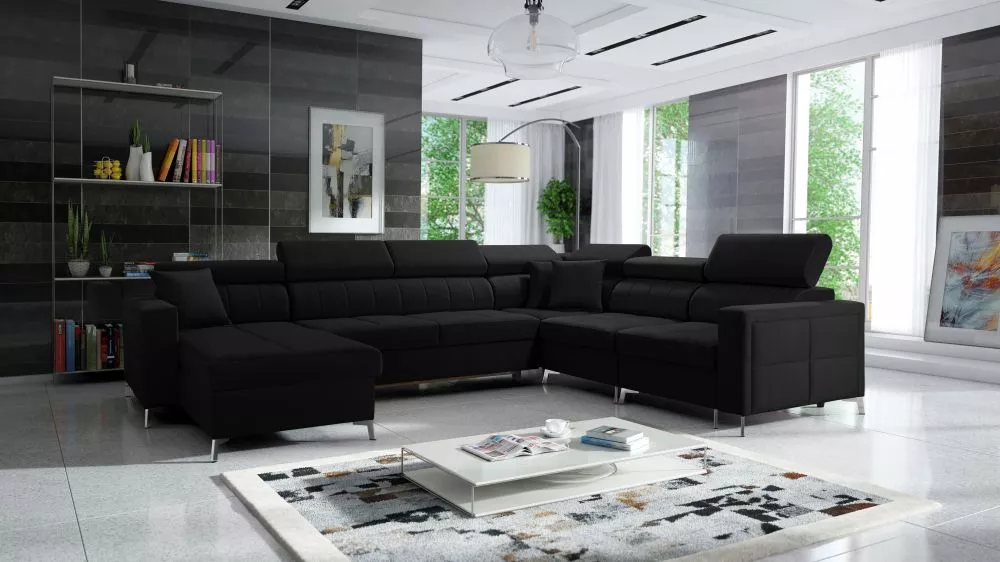Dīvāns Side 7 Standard · Melns · 270 × 351 × 83 cm