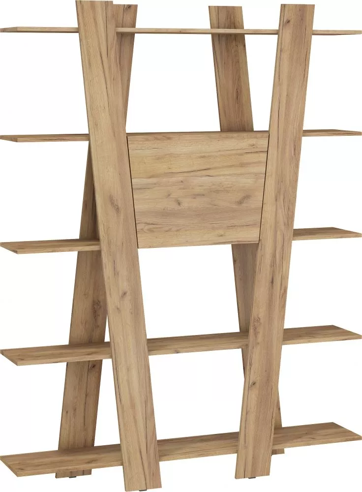 Plaukts Via 08 · Zelts ozols · 150 × 194 × 30 cm