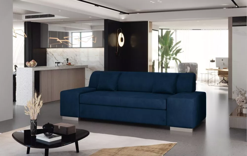 Dīvāns Porto 3S Lux standard · Zils · 90 × 210 × 98 cm