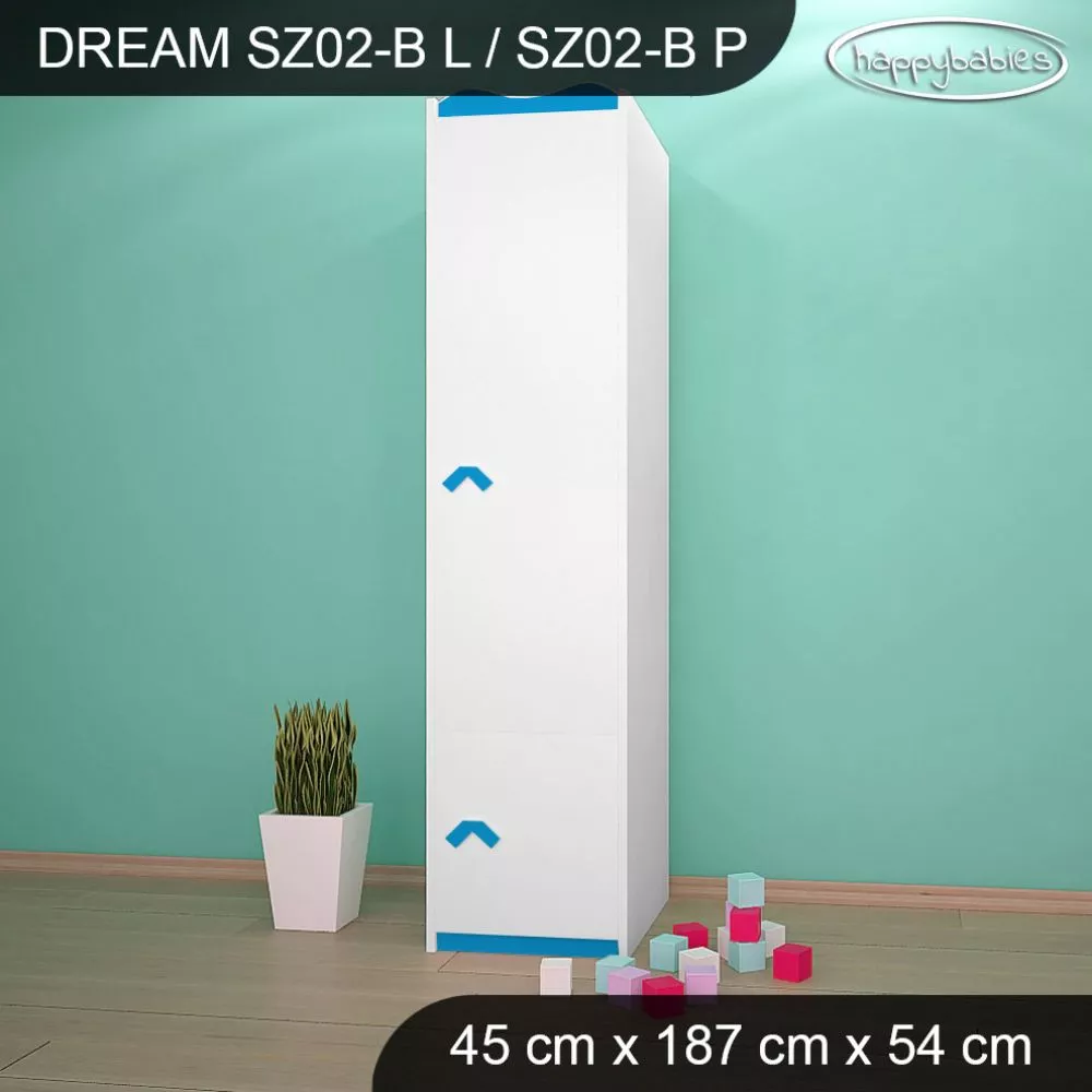 Bērnu skapis Dream SZ02-B · 45 × 54 × 187 cm