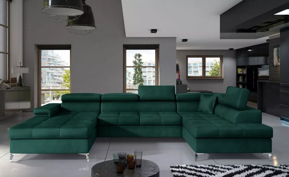 Dīvāns Eduardo Premium Standard · Zaļš · 202 × 345 × 70 cm