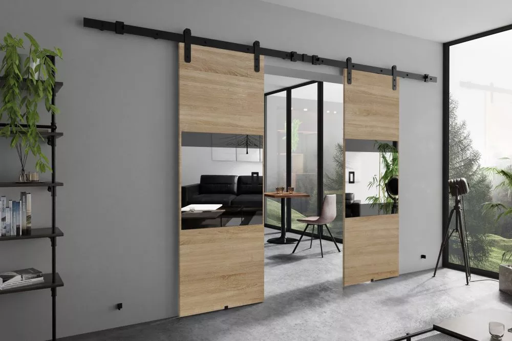 Bīdāmās durvis Mia Loft Duo · Ozols sonoma · 172 × 205 cm