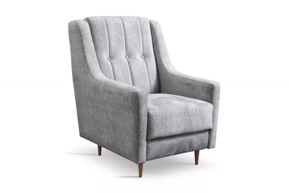 Mīksts krēsls Platon 1S Beech Standard Sēdvietas dziļums: 55 cm, · Pelēks · 73 × 88 × 91 cm