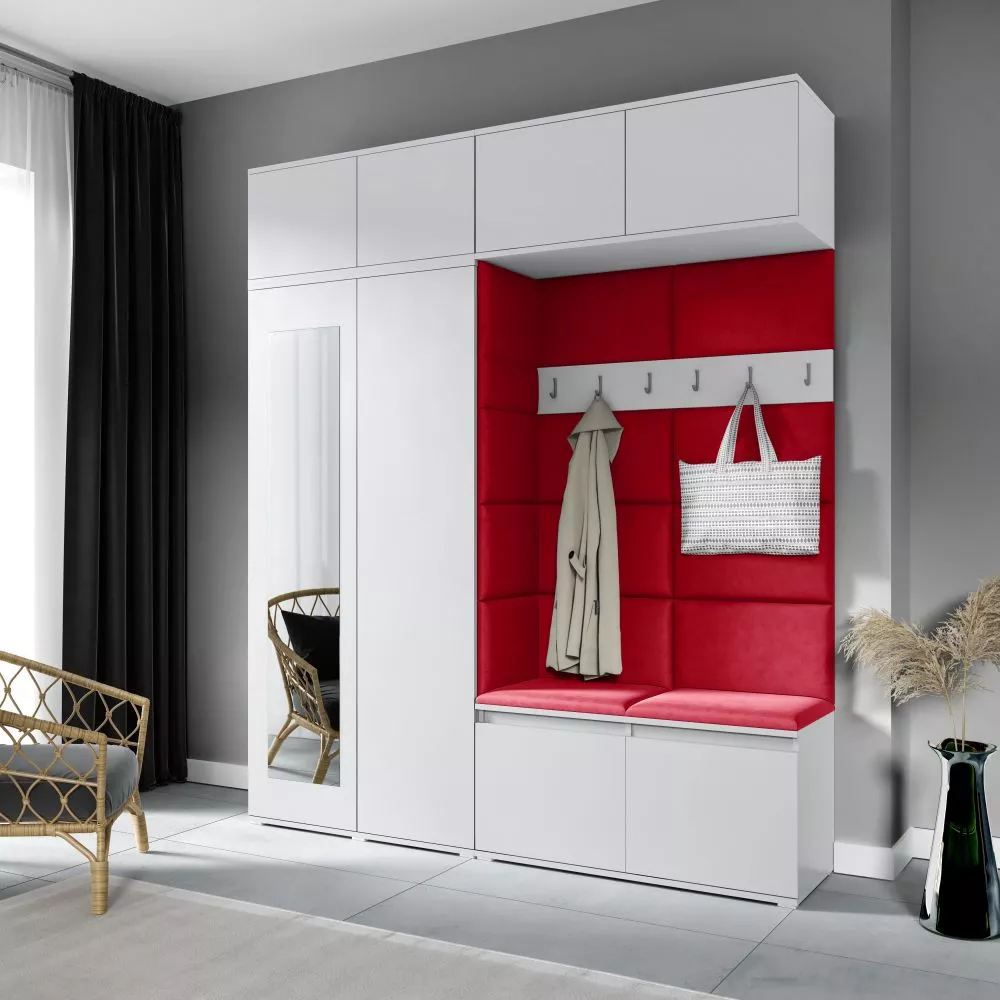 Apavu plaukts Emi 16 Trinity Korpusa krāsa: balts, · 190 × 225 × 40 cm