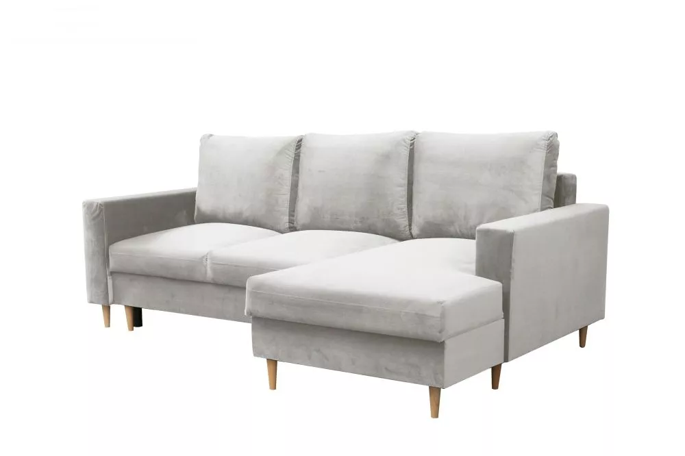 Dīvāns Wave Corner standard · Gaiši pelēks · 145 × 230 × 92 cm