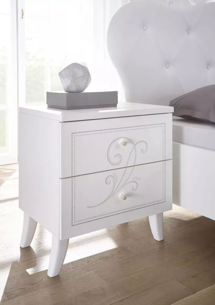 Naktsgaldiņš Nivea Set · Balts · 51 × 39 × 56 cm