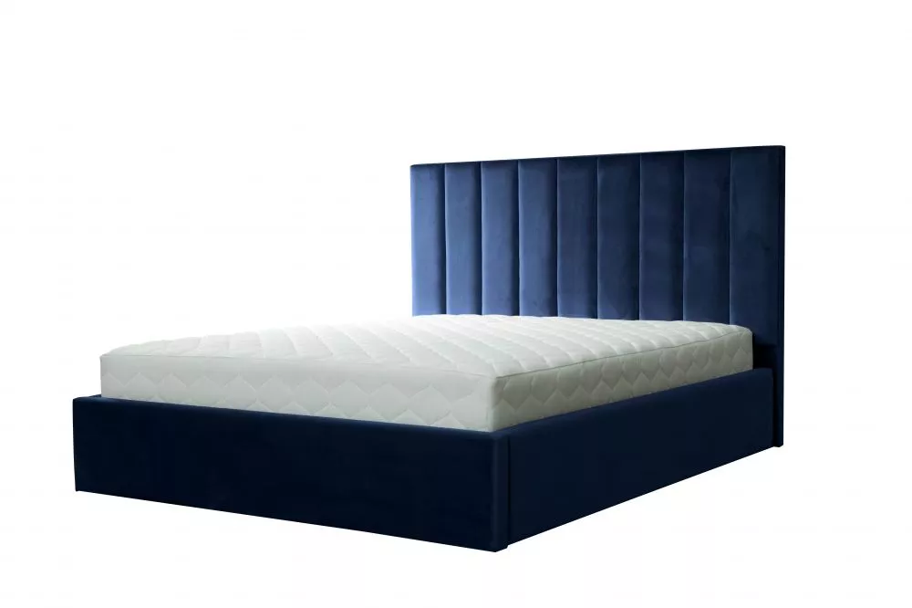 Gulta Tulipano standard ar stelāžu Guļamvietas platums: 160 cm, Guļamvietas garums: 200 cm, stelāžas tips: koka, · Zils 