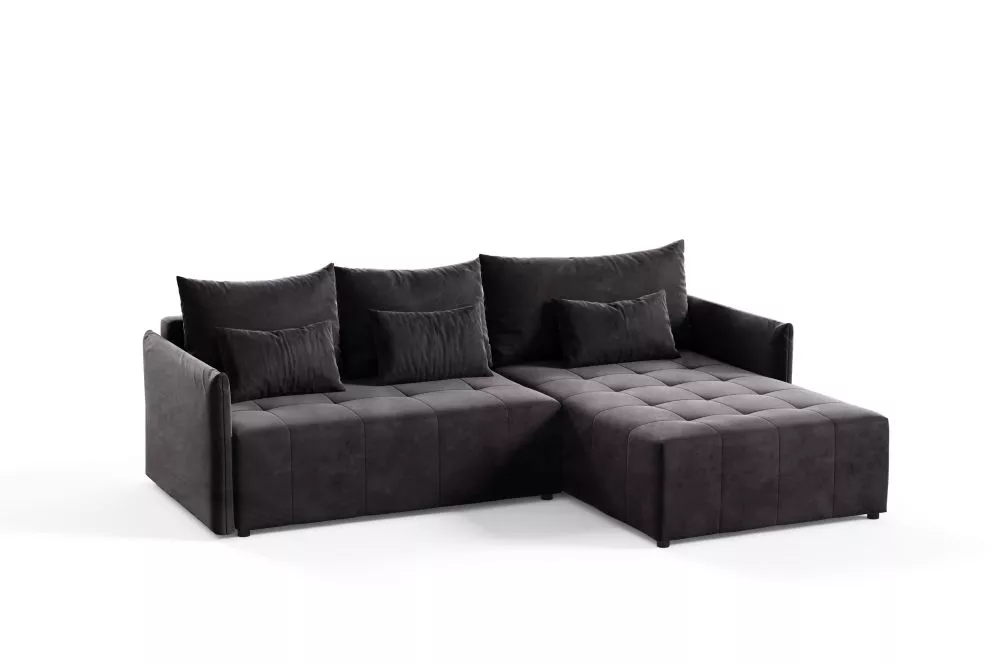 Dīvāns Beeniuu L Standard · Melns · 180 × 260 × 80 cm