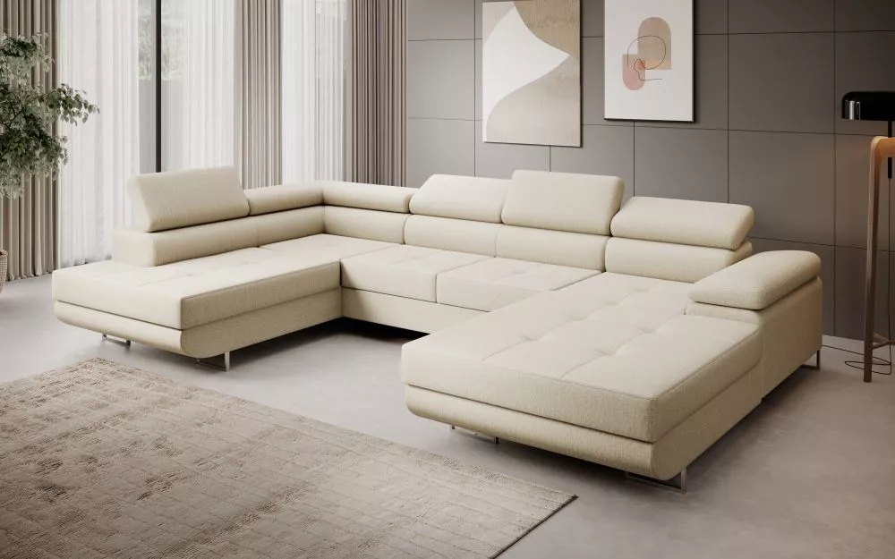Dīvāns Corner 273 U standard · Krēma · 203 × 347 × 90 cm