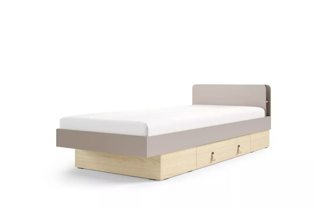 Gulta Salerno SA18R Guļamvietas platums: 90 cm, Korpusa krāsa: porcini, Guļamvietas garums: 200 cm, · 94 × 218 × 67 cm