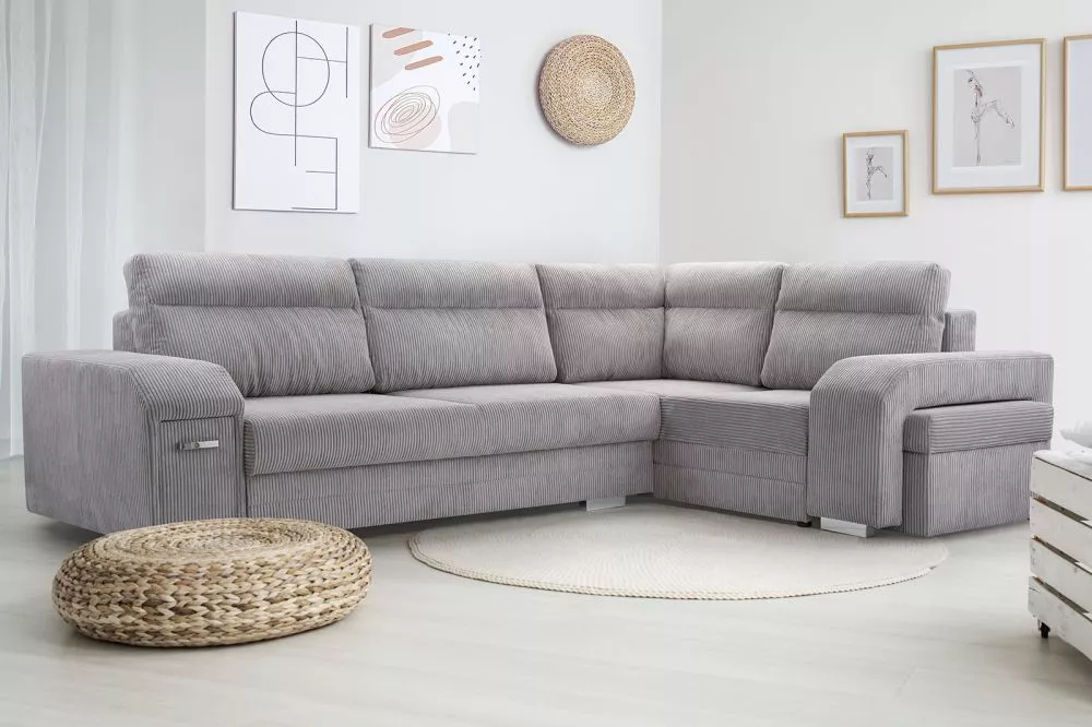Dīvāns Alvares Standard · Pelēks · 205 × 305 × 90 cm