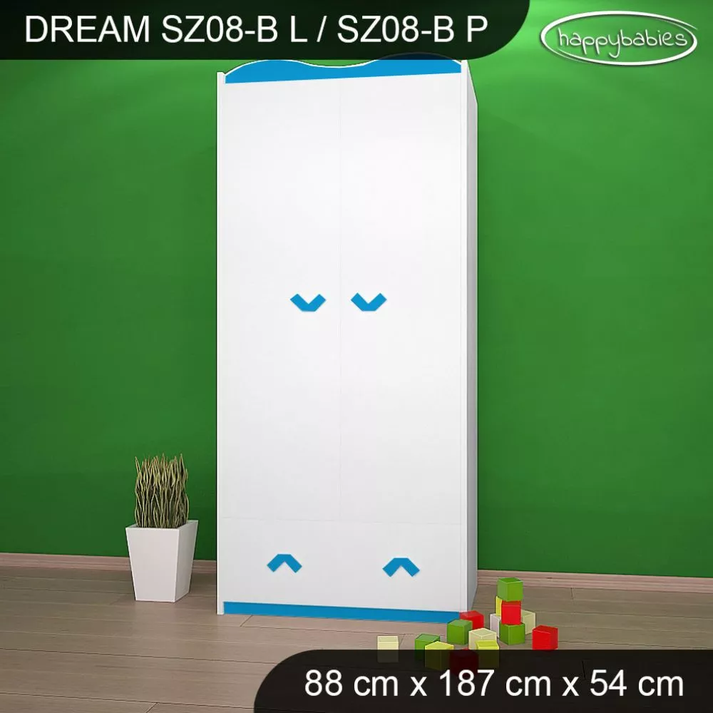 Bērnu skapis Dream SZ08-B · 88 × 54 × 187 cm