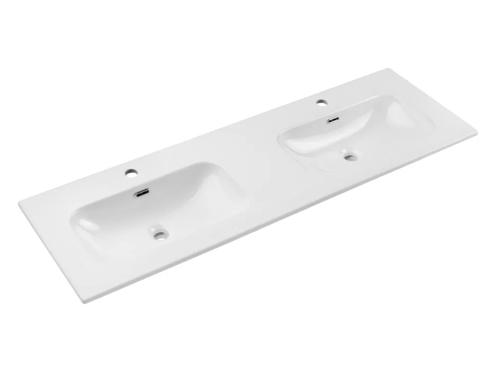 Izlietne Fly Double · Balts · 141 × 46 × 15.5 cm