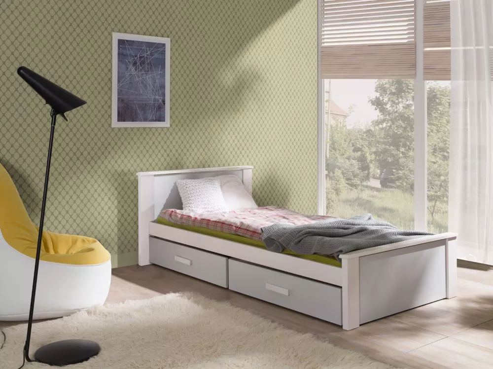 Bērnu gulta Aldo 80x180 ar stelāžu Guļamvietas platums: 80 cm, Guļamvietas garums: 180 cm, · 99 × 210 × 72 cm