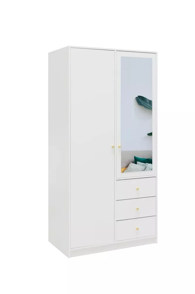 Skapis Siena · Balts · 100 × 57.5 × 200 cm
