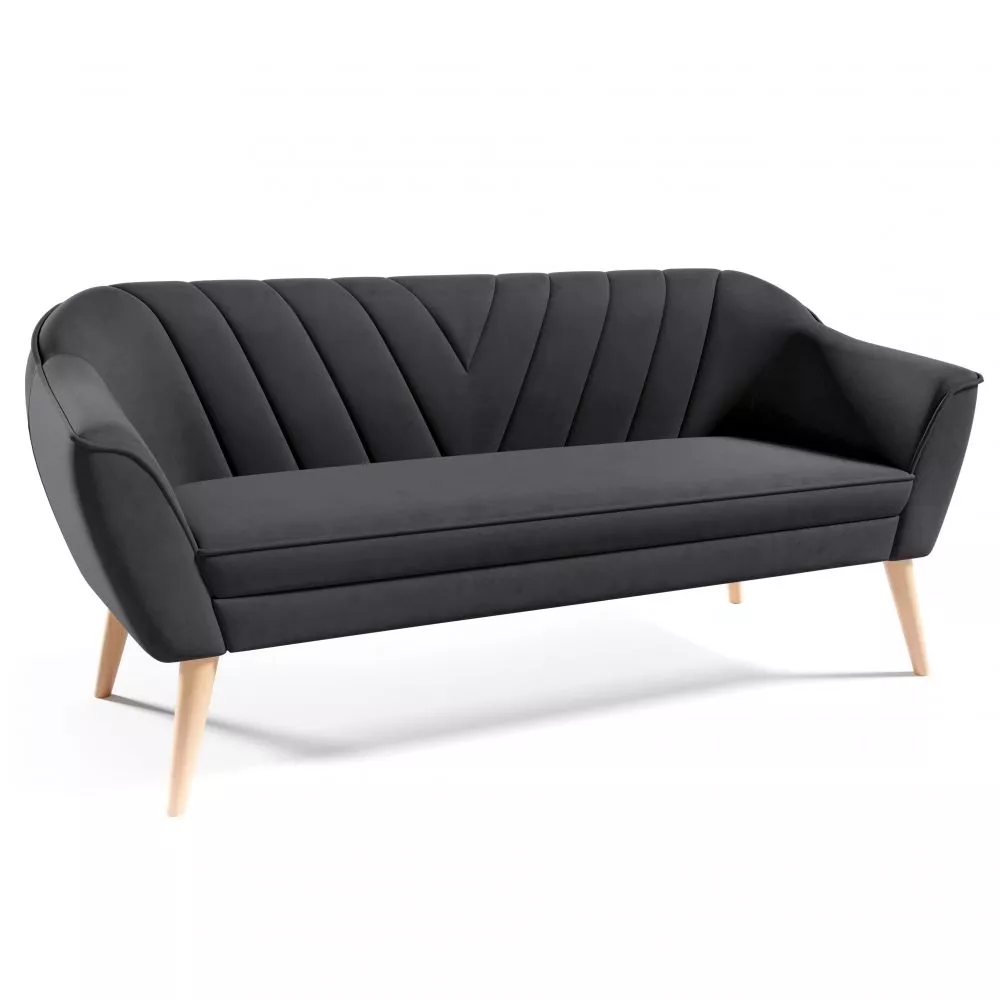 Dīvāns Sofa Flora 206 standard · Grafīts · 71 × 185 × 75 cm