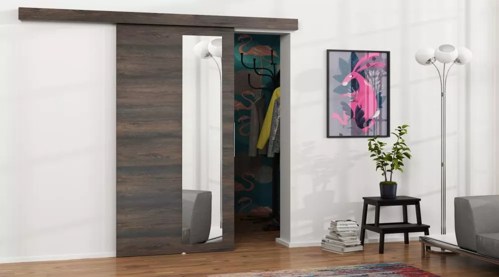Bīdāmās durvis Malibu M-3 · Tumšais osis · 106 × 205 cm