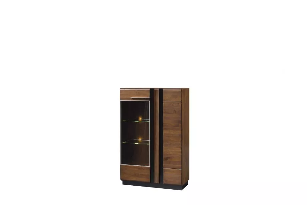 Sekcija Porti 15 ar LED · Ozols antīks · 95 × 42 × 145 cm