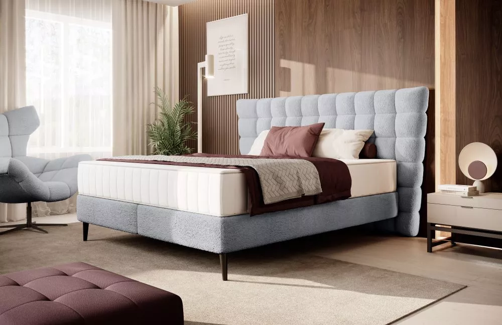 Gulta Inferno Comfort Standard Guļamvietas platums: 140 cm, Guļamvietas garums: 200 cm, · Gaiši pelēks · 197 × 214 × 124