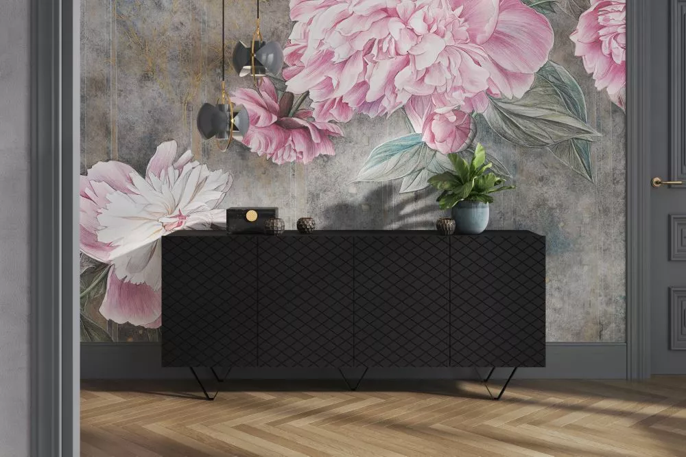 Kumode Scalia K190 4D Black · Melns · 190 × 42 × 83 cm